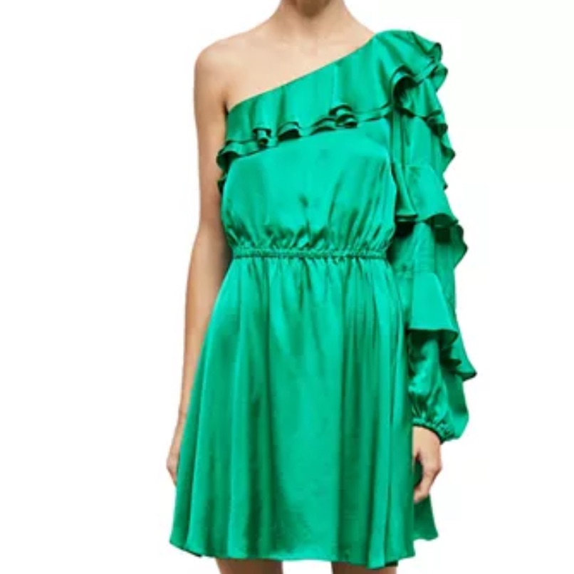 The Kooples Asymmetric Ruffle Mini Dress